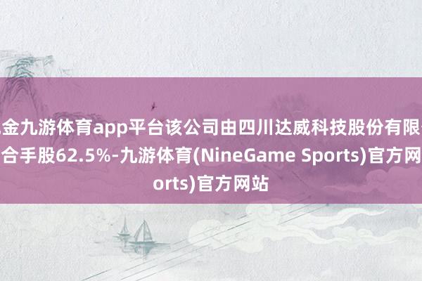 现金九游体育app平台该公司由四川达威科技股份有限公司合手股62.5%-九游体育(NineGame Sports)官方网站
