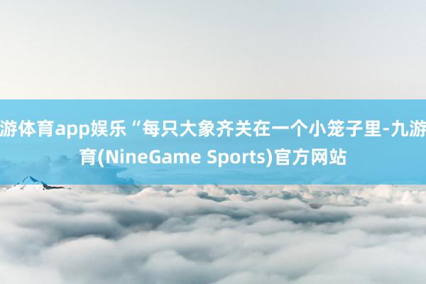 九游体育app娱乐“每只大象齐关在一个小笼子里-九游体育(NineGame Sports)官方网站