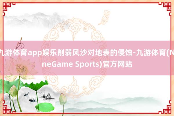 九游体育app娱乐削弱风沙对地表的侵蚀-九游体育(NineGame Sports)官方网站
